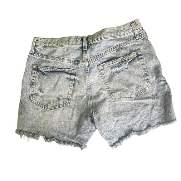 We The Free People Denim Shorts 29 Distressed Boho High Rise Light Wash Festival - Picture 6 of 11